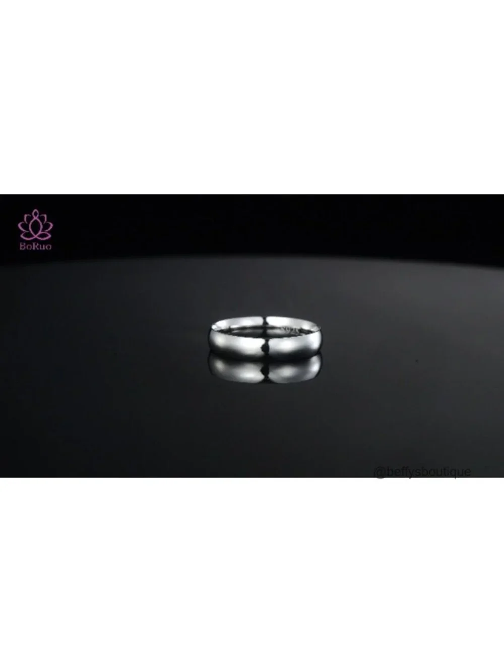 925 Sterling Silver Stacking Ring 14K Gold Plated Waterproof Wedding Band